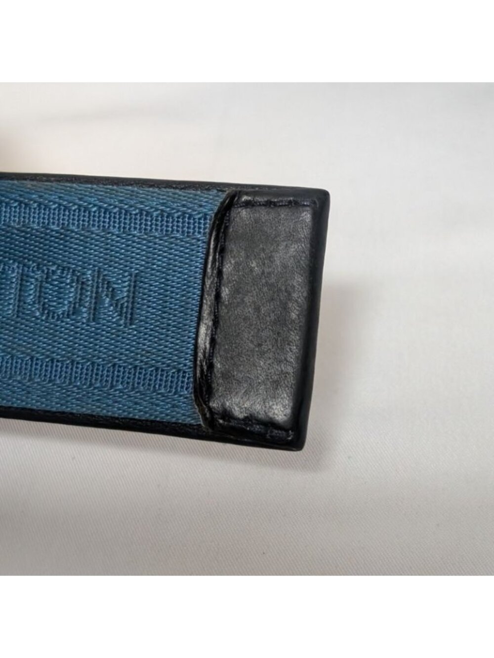 ★SOLD★ Louis Vuitton Ceinture Belt Logo Nylon Leather Blue - Picture 6 of 8